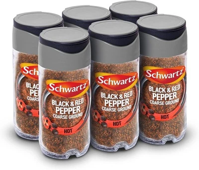 Schwartz Black and Red Pepper 45 g, Bulk Pack of ,6