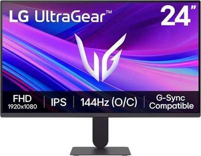 LG 24G411A-B 24-inch Ultragear Full HD (1920 x 1080) IPS Gaming Monitor 144Hz - Image 1 of 4
