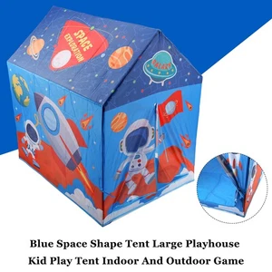 🚀Blue Space Shape Tent Large Playhouse Kid Play Tent Indoor And Outdoor Game - Picture 1 of 12