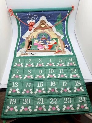 Calendario de cuenta regresiva de Adviento de Navidad Avon Papá Noel y la señora Claus sin ratón 1987 vintage Foto 1 de 4