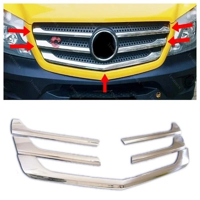 For Mercedes SPRINTER W906  2013 to 2018 Chrome Front Grill 5pcs STAINLESS STEEL - Image 1 of 4