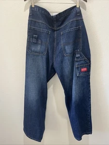 Jeans vintage anni 2000 Y2K larghi gamba larga paco denim uomo 38x32 hip hop retrò - Foto 1 di 13