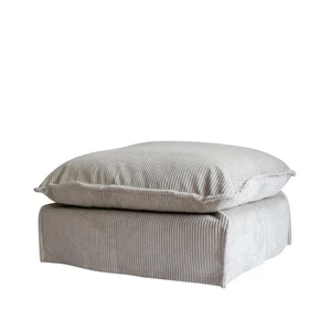 The Cloud Ottoman with Mist Corduroy Slipcover - Picture 1 of 9