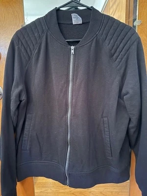 Athletic Works Mujer Sudadera Negra Chaqueta Bomber XL FS! Foto 1 de 4