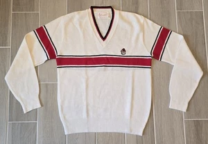 Vintage Georgia Bulldogs Gepner Sportswear Acrylic V-Neck Sweater Size Large USA - Picture 1 of 15