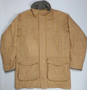 Musto Tweed New Wool Jacket Country Brown Shooting Hunting Coat Large - Picture 1 of 12