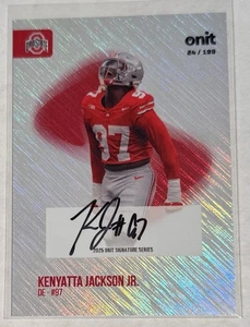 Kenyatta Jackson Jr 2025 Onit Silver Shimmer Auto 24/199 Ohio State Buckeyes - Picture 1 of 2