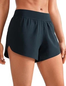 CRZ YOGA Damen federleichte Passform weich gefüttert 4" Laufshorts UK10 marineblau - Bild 1 von 11