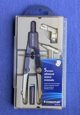 Staedtler Advanced Compass Set 5 Piece, Model 550-62-A6.  NEW - UNOPENED CASE - Image 1 of 2