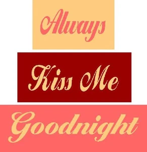 * Primitive Schablone ARTIKEL #1105 ~ 3-teiliges Block-Set ~ Always Kiss Me - Bild 1 von 1