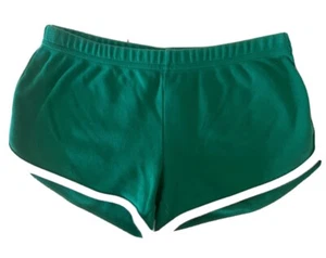 American Apparel Women's Running Shorts Green and White Stripe -Size Small - Picture 1 of 7