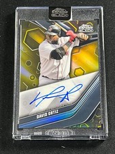 2023 Topps CHROME BLACK DAVID ORTIZ GOLD REFRACTOR AUTO 47/50 RED SOX CBA-DO