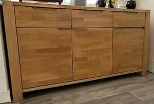 gut erhaltenes, Eiche natur geölt, teilmassiv Sideboard - Bild 1 von 1