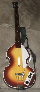 Wii Rockband Beatles Harmonix Hofner Wireless Guitar (UNTESTED) No Dongle - Picture 1 of 5