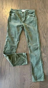 CRAZY 8s Girls Skinny Pants sz 14 olive green (suede feel) soft cotton - Picture 1 of 3
