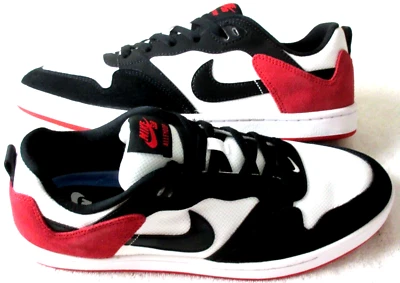 Nike Para Hombre SB Alleyoop Clásico Zapatos de Skate Blanco Negro Rojo Universitario Talla 13 Foto 1 de 4