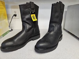 NEW Vintage CATERPILLAR Mens Backwoods Wellington Range Dull 12 Work Boots CAT - Picture 1 of 17