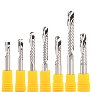 5pc AAA 6mm One Single Flute CNC Router Bit End Mill Carbide Milling PVC Cutter  - Picture 1 of 8
