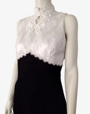 GUNNE Sax Jessica McClintock USA Size 9/10 Black Lace Dress Barbie Style - Image 1 of 4