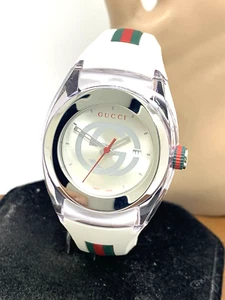 Reloj Mujer GUCCI SYNC YA137302 Cuarzo Suizo Banda Goma Blanca 36mm - Imagen 1 de 13