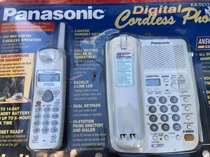 Panasonic Cordless Phone Vintage w Answering System Model KX-TC1743PK (1990's) - Zdjęcie 1 z 7