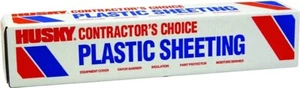 Husky Contractor's Choice CF1020B Plastic Sheeting, 100 ft L, 20 ft W, Black - Picture 1 of 1
