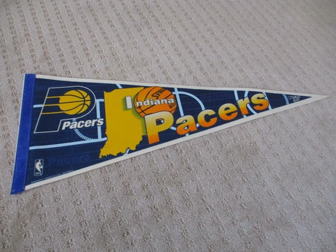 NBA INDIANA PACERS VINTAGE 1990'S WINCRAFT PENNANT 12" x 30" * Cover