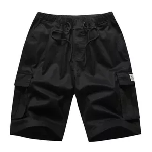 Summer Men's Plus Size Casual Cargo Shorts Breathable Work Cotton Half Pants NEW - Picture 1 of 14