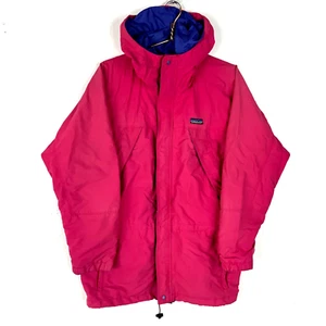 Vintage Patagonia Parka Windbreaker Jacket Medium Pink Full Zip Lined 90s - Picture 1 of 6