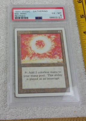 1994 Sol Ring Magic The Gathering MTG card revised PSA graded 6 - Image 1 of 2