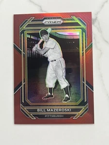 2023 Panini Prizm Red #181 Bill Mazeroski /199 Pittsburgh Pirates Baseball Card - Picture 1 of 2