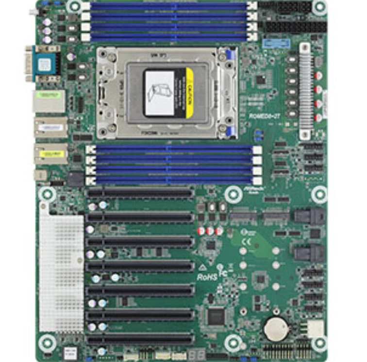 ASRock ROMED8-2T Motherboard AMD EPYC7002 7001 Socket SP3 LGA4094 PCIe ATX - Image 1 of 4