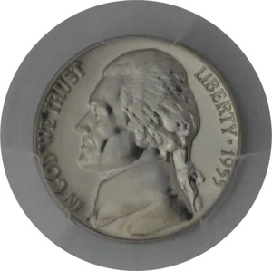 ONE OF PR68 1955 JEFFERSON NICKEL PCGS GRADED US 5C PROOF P-MINT EXACT COIN - Picture 1 of 4