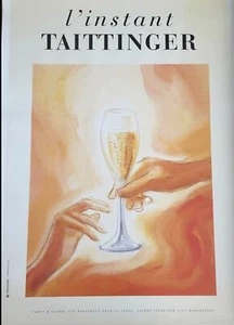 Champagne L'Instant Taitinger 1988 sobre lino excelente Captures the Instant - Imagen 1 de 1