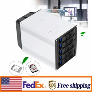 HDD Enclosure Hot Swap Cage 5-Bay 3 x 5.25" Drive Bays 5x SATA 3.5"/2.5"Sas HDD - Afbeelding 1 van 15