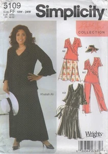 Simplicity Sewing Pattern 5109 Flounce Top Hat Trousers Skirt Size 18W - 24W New - Picture 1 of 13