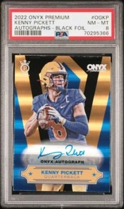 2022 Onyx Premium AUTO Black Foil 10/11 KENNY PICKETT Pittsburgh Steelers PSA 8 - Picture 1 of 2