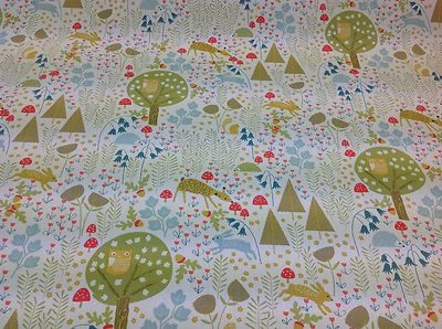Fryetts Cotton WILD WOOD (woodland animals)Fabric for Curtain/Upholstery/Crafts