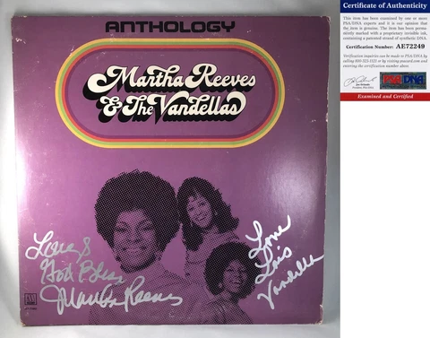 Martha Reeves and The Vandellas Signed Vinyl LP Album PSA/DNA COA Cover