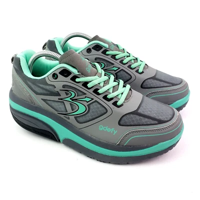 Gdefy Gravity Defyer Ion Womens Size 11 Gray Teal Green Walking Sneaker Shoes - Image 1 of 4