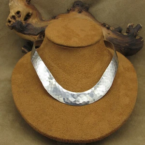 Halsband Halskette gehämmert Sterlingsilber - Bild 1 von 7