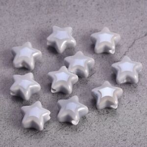 10pcs Star Shape 14mm Glossy Shiny Handmade Ceramci Porcelain Loose Beads