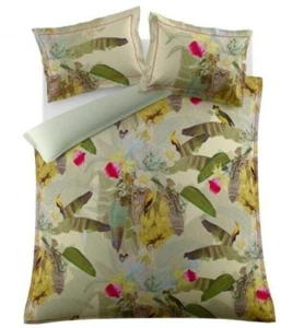 Timorous Beasties Merian Palm Sinlge Duvet Cover & Pillowcase, Set. RRP £85