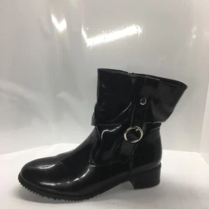 BEACON Rain Shoes Women’s Size 9.5N Black Rubber Puddle Jumper Boots - Picture 1 of 9