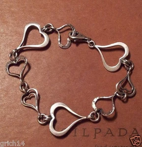 SILPADA HEART STERLING SILVER BRACELET B1701 - Imagen 1 de 4