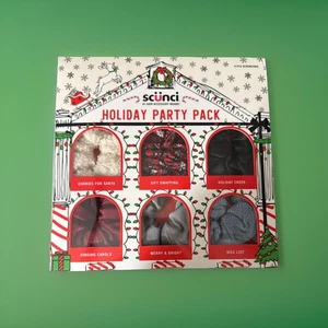 Scunci 6 Piece Hair Scrunchie Holiday Party Pack Gift Set Christmas - Picture 1 of 2