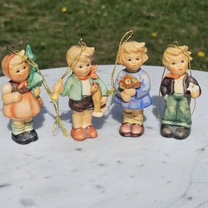 4 Hummel Goebel Vintage Christmas Ornaments 1997 1998 Collectable Porcelain - Picture 1 of 10