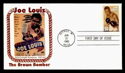 DR WHO 1993 FDC BOXING JOE LOUIS SPORTS PANDA CACHET M58456 - Image 1 of 2