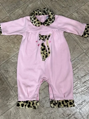 niñas rosa e imitación piel animal print gato enredadera talla 6 meses le•top Foto 1 de 4