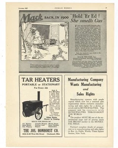 1927 Mack Trucks Ad: Back in 1900 - 6th in the Series of Collectible Ads - Picture 1 of 1